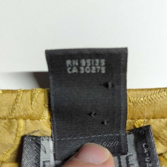 𝅺lafayette 148 Gold Brocade Fringe Silk Skirt Woman's Size 6 Knee‎ Length - Picture 11 of 14